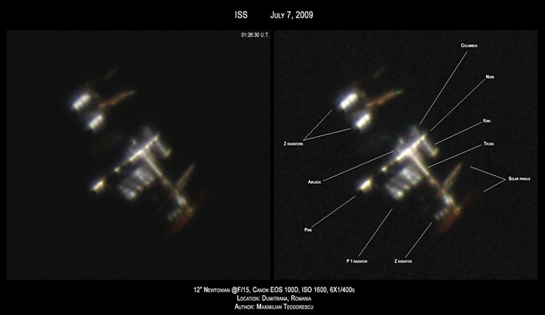 ISS image July 7, 2009