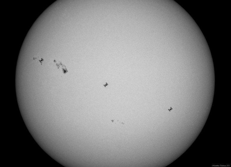 ISS and Sun large