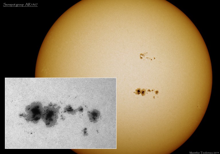 Sunspot group AR1967 Febr4, 2014