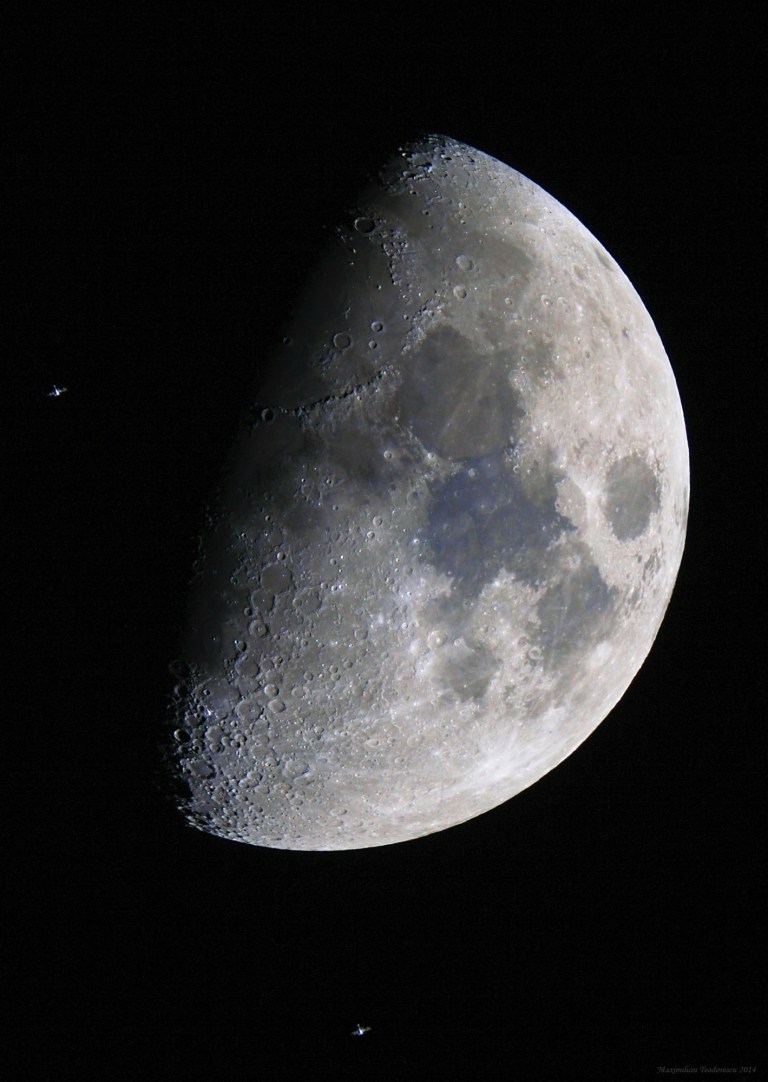 ISS over the Moon