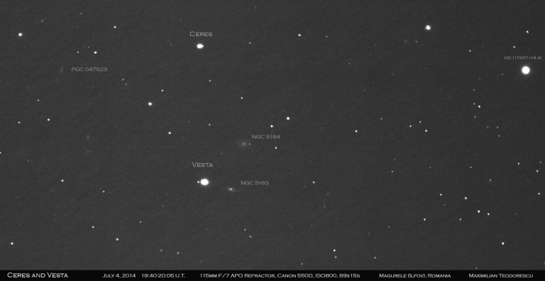 Ceres and Vesta identification