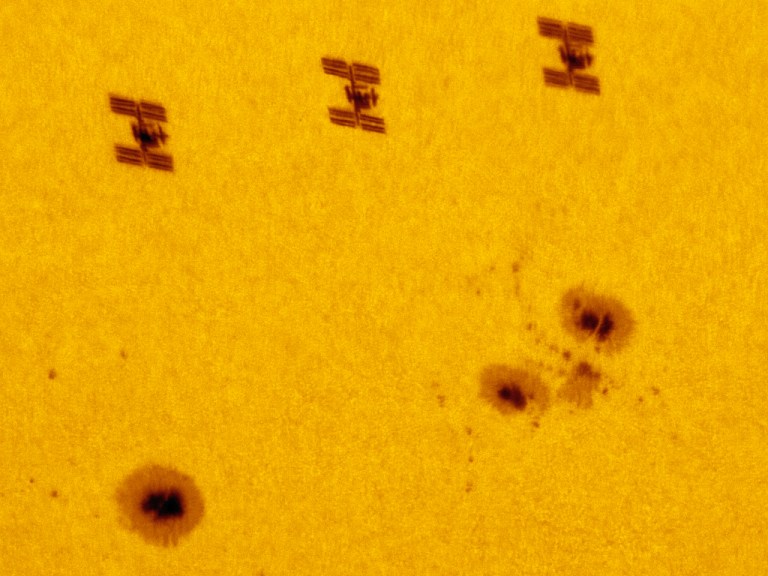 ISS transiting the Sun